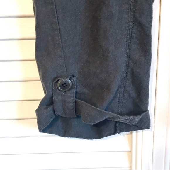 Maurices Linen Blend Gray Cargo Pants Size 11/12 - Picture 3 of 7
